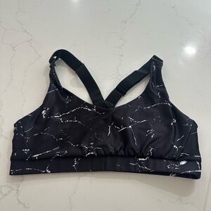 Black Marble Sports Bra